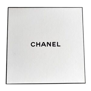 box CHANEL 8" square black white hard cardboard gift retail store Paris France